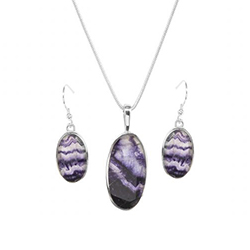 Blue-John-Pendant-Earring-Set Blue John jewellery from ASD Jewellers
